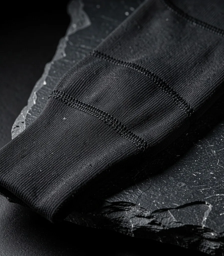 Knee support sleeve with knit texture